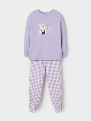 Пижама для девочки, артикул: К 1567, цвет: фиолетовый - 2 фото