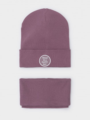 Шапка для девочки, артикул: К 8149/25, цвет: фиолетовый - 2 фото