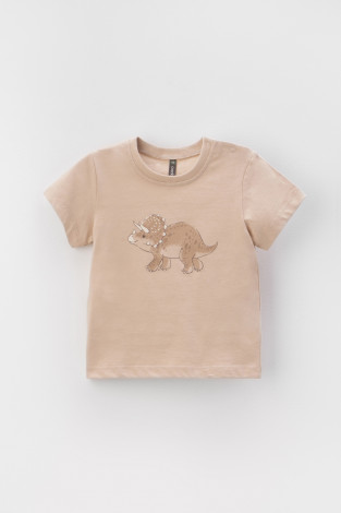 Футболка для мальчика, артикул: КР 302155/1, цвет: бежевый - 2 фото
