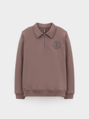 Свитшоты для мальчика, артикул: КР 302798, цвет: коричневый - 2 фото