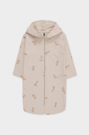 Халат для девочки, артикул: К 5764-1, цвет: бежевый - 2 фото