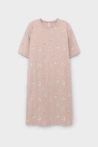 Сорочки ночные женские для мам, артикул: Е 10059, цвет: кофейный - 2 фото