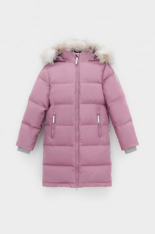 Пальто для девочки, артикул: ВК 34069/1 УЗГ, цвет: фиолетовый - 2 фото