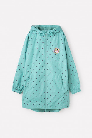 Пальто для девочки, артикул: ВК 32127/н/2 ГР, цвет: бирюзовый - 2 фото