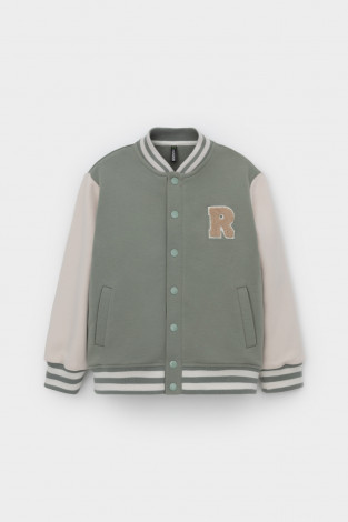 Жакет для мальчика, артикул: КР 302678, цвет: зеленый - 2 фото