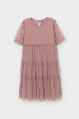 Платье для девочки, артикул: К 5909, цвет: розовый - 2 фото