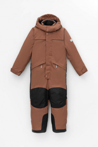 Комбинезоны утепленные для мальчика, артикул: ВК 60101/3 УЗГ (122-158), цвет: коричневый - 2 фото