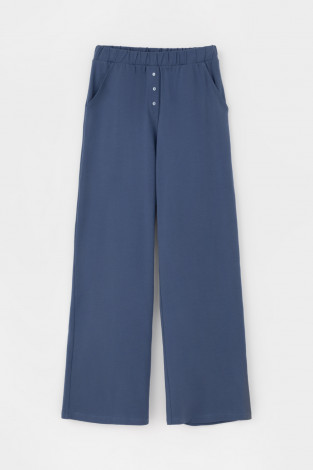 Брюки для дома для мам, артикул: Е 40054, цвет: синий - 2 фото
