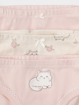 Трусы для девочки, артикул: К 1978-3уп, цвет: светло-розовый - 2 фото