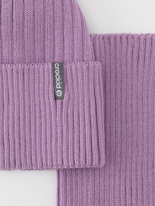 Комплект вязаный для девочки, артикул: КВ 22012/25, цвет: фиолетовый - 2 фото
