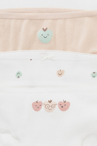 Трусы для девочки, артикул: К 1909-3уп, цвет: сахар - 2 фото