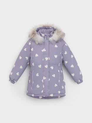 Куртка для девочки, артикул: ВК 38122/н/2 УЗГ, цвет: фиолетовый - 2 фото