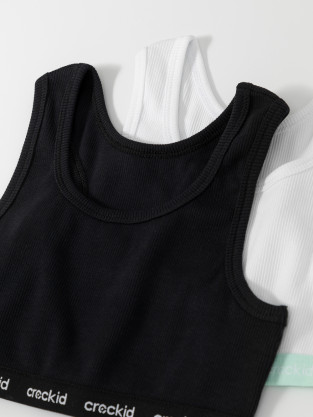 Майки для девочки, артикул: К 1196-2уп, цвет: белый - 2 фото