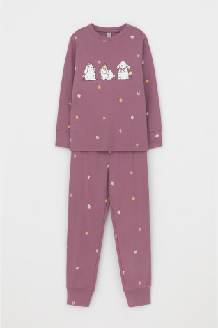 Пижама для девочки, артикул: К 1621, цвет: фиолетовый - 2 фото