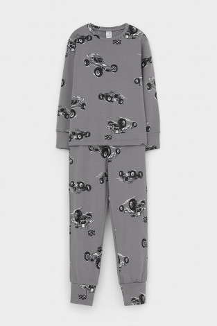 Пижама для мальчика, артикул: К 1552, цвет: серый - 2 фото