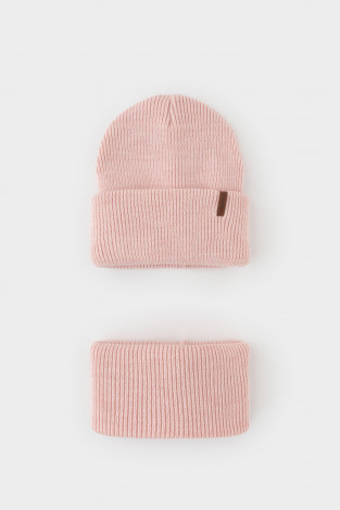 Комплект вязаный для девочки, артикул: КВ 22016/ш, цвет: розовый - 2 фото