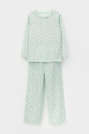 Пижама для девочки, артикул: К 1622, цвет: голубой - 2 фото