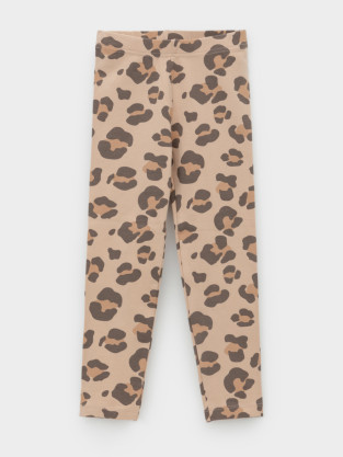 Лосины для девочки, артикул: КР 4074, цвет: бежевый - 2 фото