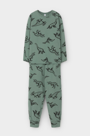 Пижама для мальчика, артикул: К 1561, цвет: зеленый - 2 фото