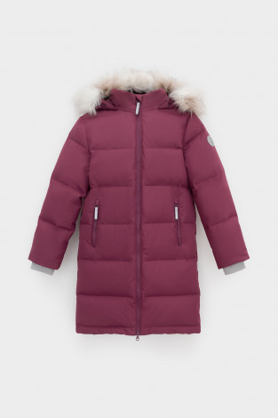 Пальто для девочки, артикул: ВК 34069/2 УЗГ, цвет: фиолетовый - 2 фото