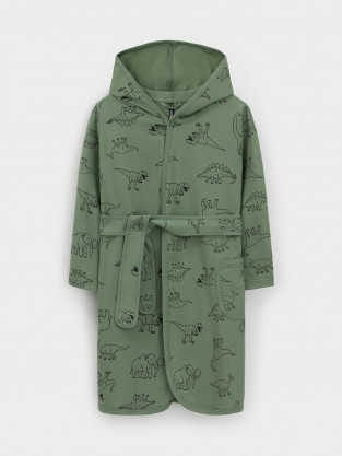 Халат для мальчика, артикул: К 5763, цвет: зеленый - 2 фото