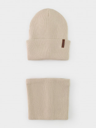 Комплекты вязаные, артикул: КВ 22019, цвет: бежевый - 2 фото