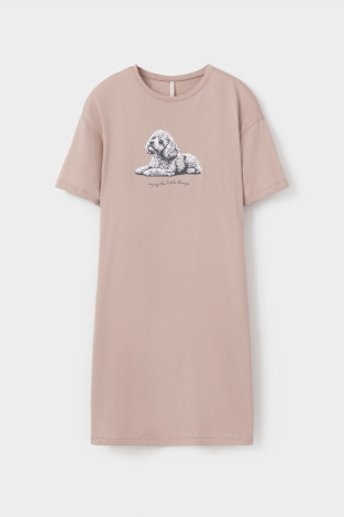 Сорочки ночные женские для мам, артикул: Е 10065, цвет: коричневый - 2 фото