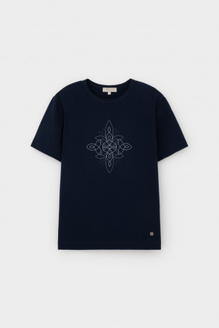 Футболки женские для мам, артикул: ЕВТ 3270, цвет: синий - 2 фото