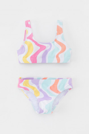 Купальник для девочки, артикул: ТК 17012/2н ФВ, цвет: белый - 2 фото