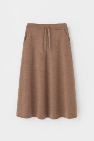 Юбки женские для мам, артикул: ЕВ 737/ш, цвет: коричневый - 2 фото