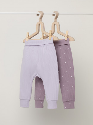 Брюки для новорожденных, артикул: К 400715-2уп, цвет: фиолетовый - 2 фото