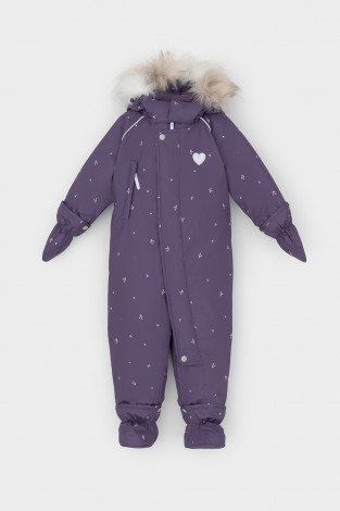 Комбинезоны утепленные для девочки, артикул: ВК 60116/н/4 Ал, цвет: фиолетовый - 2 фото