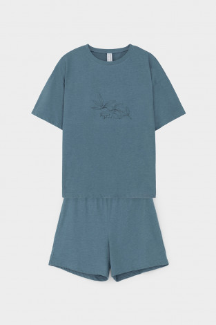 Комплекты для дома для мам, артикул: Е 20081, цвет: голубой - 2 фото