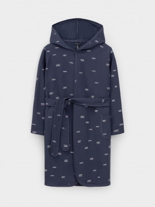 Халат для мальчика, артикул: К 5763, цвет: серый - 2 фото