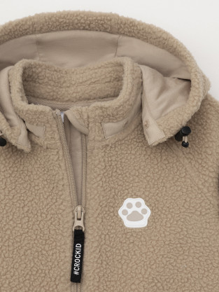 Комбинезон для девочки, артикул: ФЛ 60011/1 ГР, цвет: бежевый - 2 фото