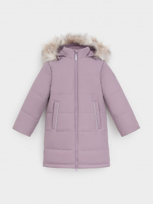 Пальто для девочки, артикул: ВК 38110/3 УЗГ, цвет: розовый - 2 фото