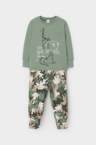 Пижама для мальчика, артикул: К 1541/24, цвет: хаки - 2 фото
