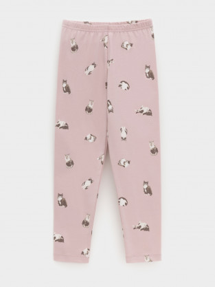 Лосины для девочки, артикул: КР 4074, цвет: розовый - 2 фото