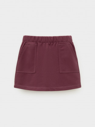 Юбка для девочки, артикул: КР 7149, цвет: бордовый - 2 фото