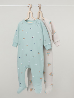 Комбинезон для новорожденных, артикул: К 6444-2уп, цвет: голубой - 2 фото