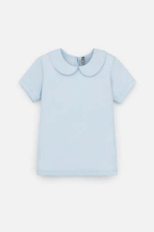 Блузка для девочки, артикул: К 302494, цвет: светло-голубой - 2 фото