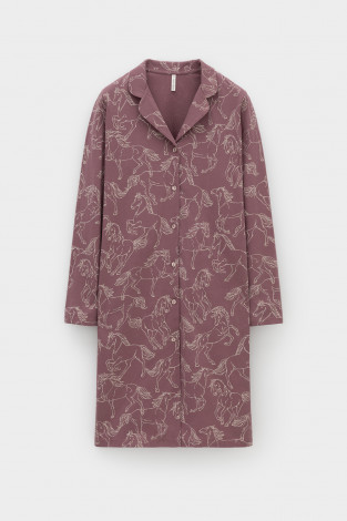 Халаты женские для мам, артикул: Е 50025, цвет: бордовый - 2 фото