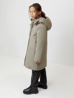 Куртка для девочки, артикул: ВК 38118/2 ГР, цвет: хаки - 2 фото