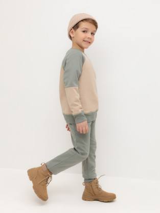 Джемпер для мальчика, артикул: КР 302161, цвет: бежевый - 2 фото
