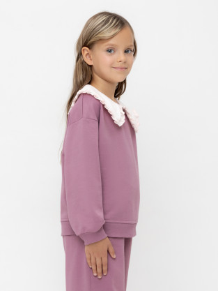 Свитшоты для девочки, артикул: КР 302709, цвет: бордовый - 2 фото