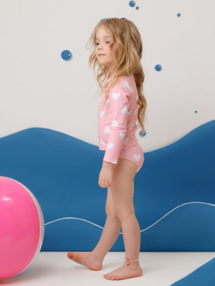 Купальник для девочки, артикул: ТК 17015/1н ФВ, цвет: розовый - 2 фото