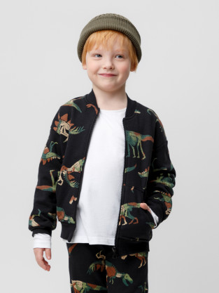 Жакет для мальчика, артикул: КР 301856, цвет: черный3 - 2 фото