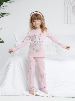 Пижама для девочки, артикул: К 1541, цвет: розовый - 2 фото