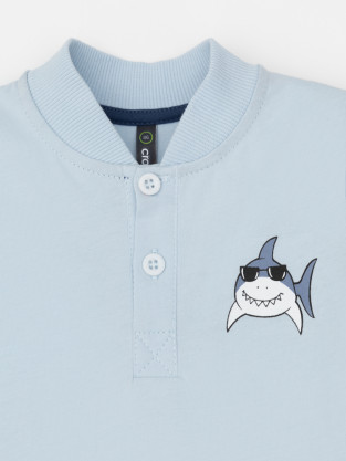 Полукомбинезон для мальчика, артикул: КР 6537, цвет: голубой - 2 фото