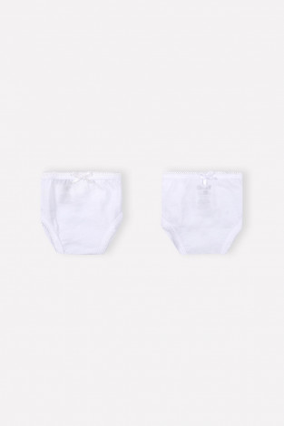 Трусы для девочки, артикул: КБ 1955-2уп, цвет: белый